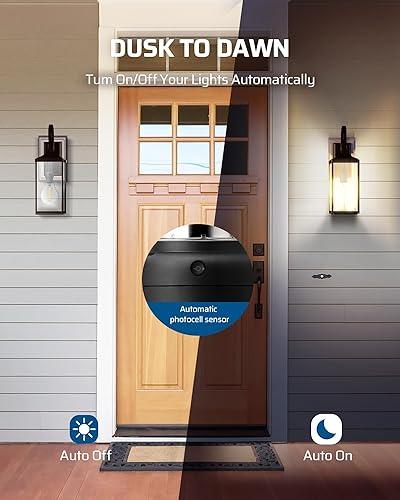 Miniatura 2 de DEWENWILS Toma de sensor de luz, enchufe de sensor de atardecer a amanecer E26 E27, enchufe de bombilla para accesorios de luz, compatible con