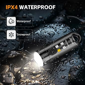 Minsk Keychain Flashlight, 200 Lumen Super Bright Keychain Light, Mini Flashlight Keychain with EDC Pocket-Sized, USB Rechargeable Keychain Flashlights with 7 Modes for Camping Emergency Outdoor
