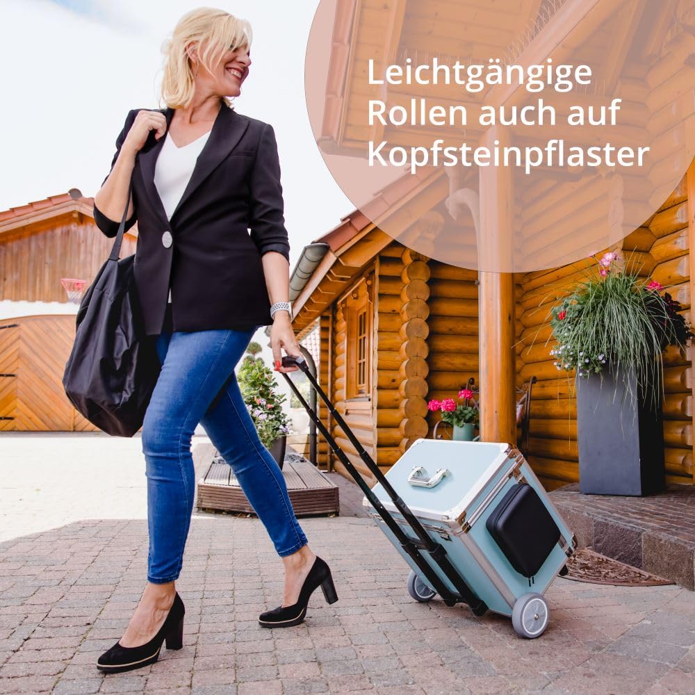 PodoMobile MIDI Fußpflegekoffer mit Trolley und 2 Steckdosen - Blau