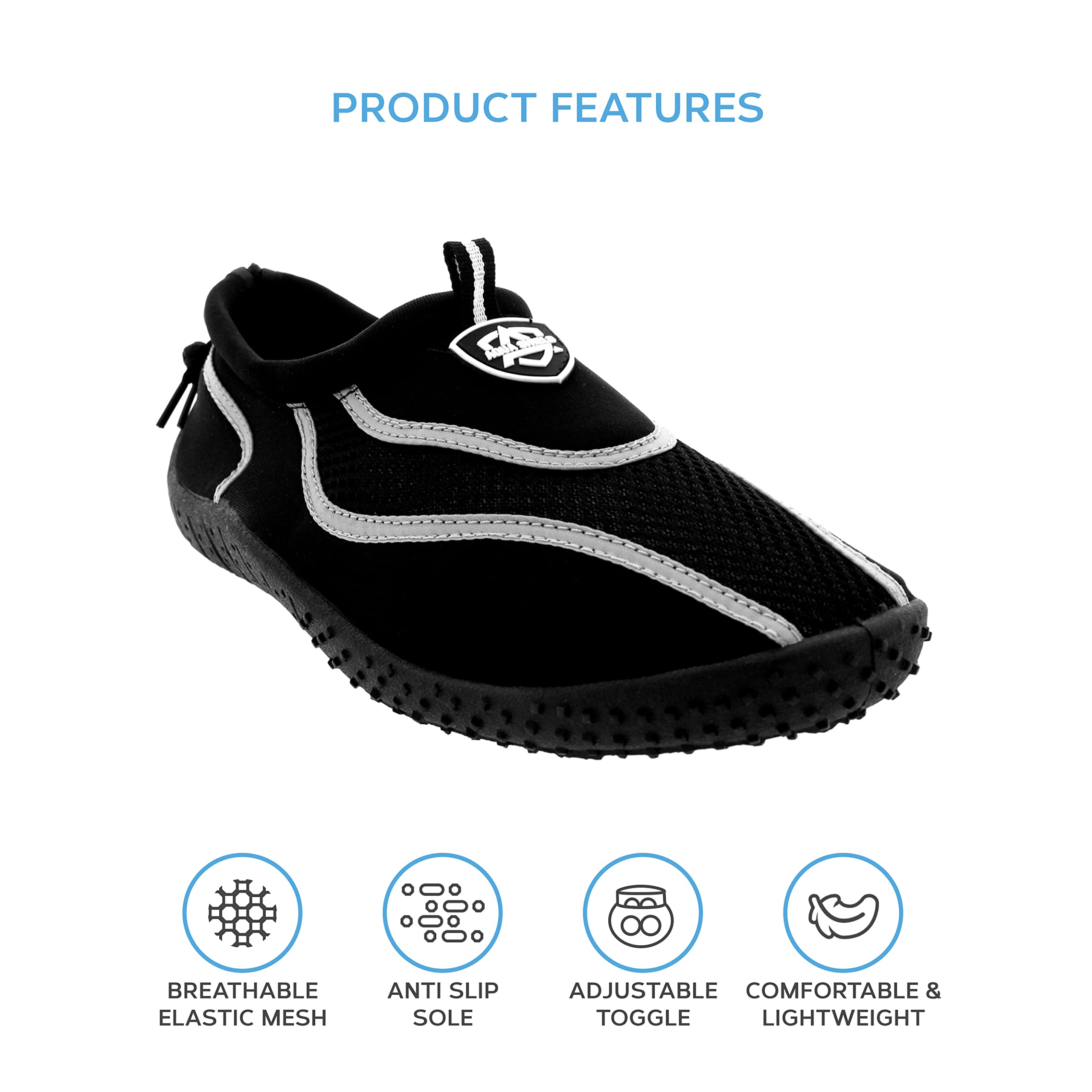 Uomo Toggle Spuma Spiaggia Calzini Acqua Sport Piscina Scarpe di Acqua