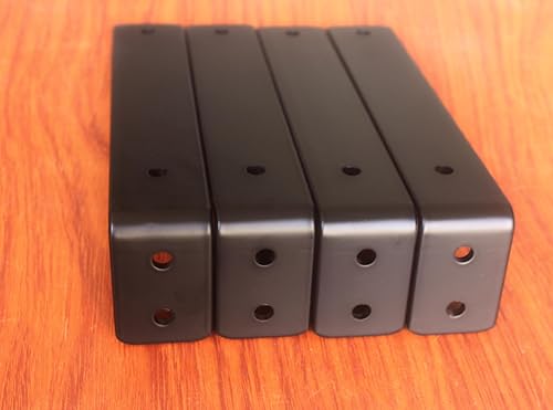 Miniatura 78 de Paquete de 4 soportes en L para estante, 8 pulg. largo x 6 pulg. alto x 1.5 pulg. ancho, grosor 03/64 pulg., soporte de hierro, metal, industrial