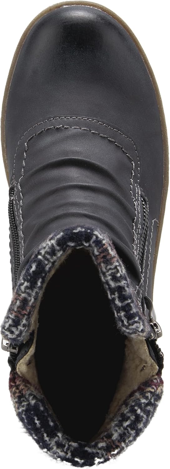 Spring Step Relife Cleora Women's Water - Resistant Synthetic Leather Ankle Booties with Dual Full - Length Zippers, Faux Shearling Lined - Image 2