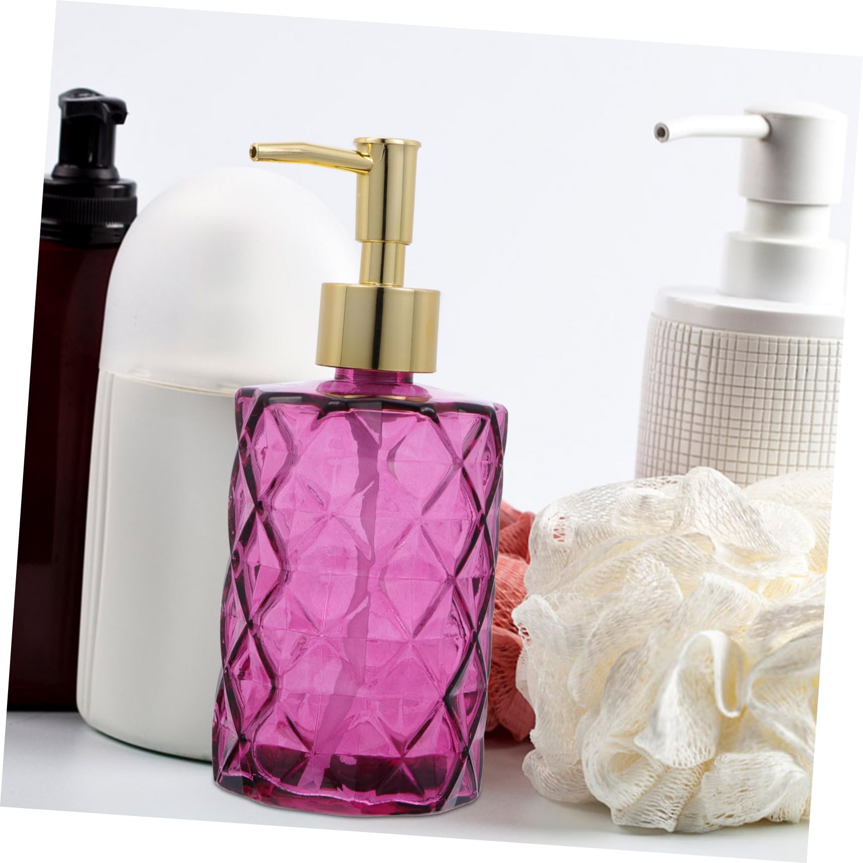 Mobestech 3 Stück Spenderflaschen aus Glas Nachfüllbar und Tragbar für Shampoo und Sonnencreme für Reisen und Sport