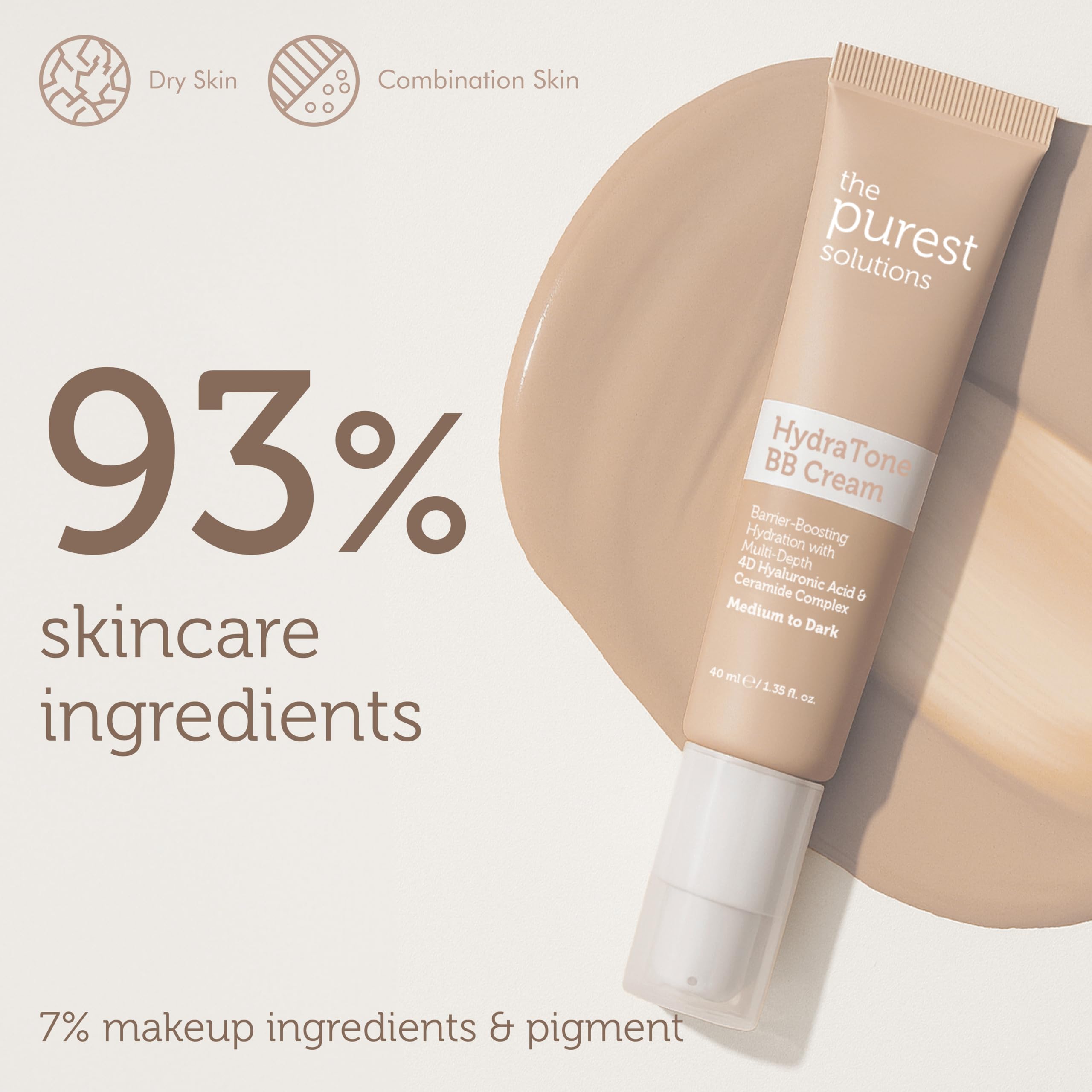 The Purest Solutions BB Cream Hydra Tone 40 ml Medium to Dark