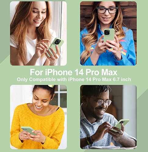 Miniatura 6 de Ktele Funda compatible con iPhone 14 Pro Max, funda de silicona líquida de grado AB, cuatro esquinas 50+ pequeñas bolsas de aire a prueba de golpes