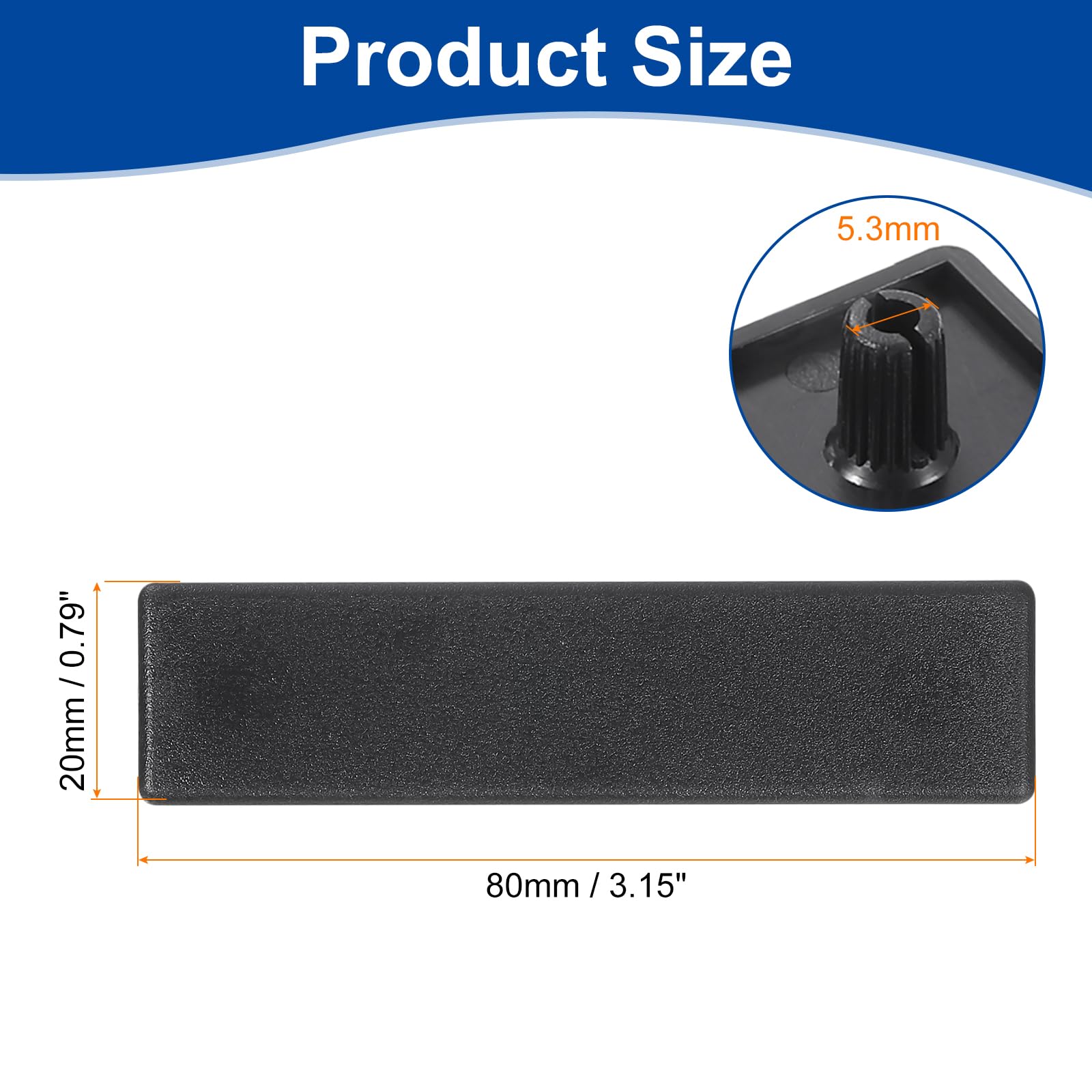 QUARKZMAN 10 sztuk 20 x 80 mm nylonowy wytłaczany korek blokujący profil aluminiowy do T-Slot 2080 Europejski standardowy korek do wózka stojak na akwarium stojak na półki czarny