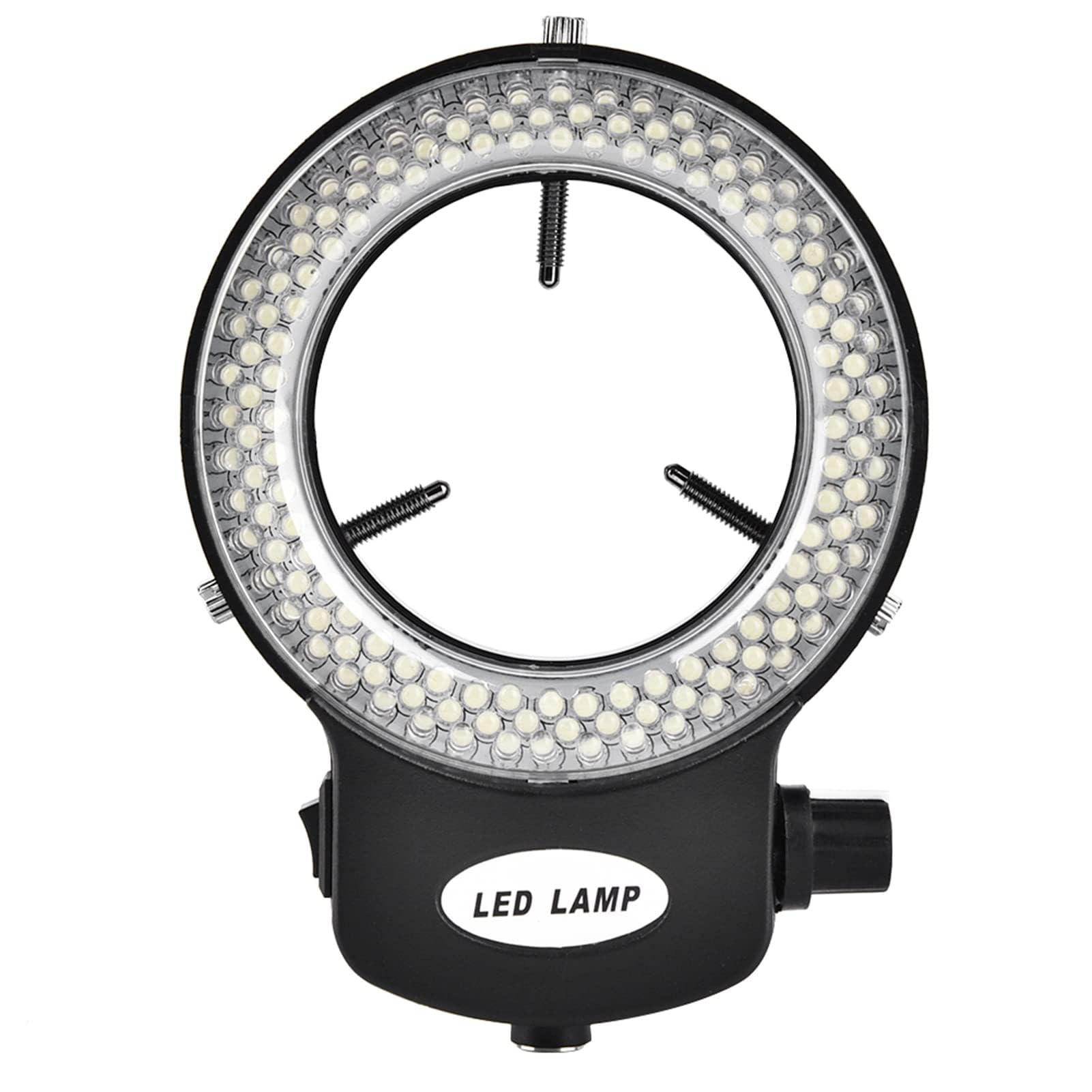 Luce Ad Anello a LED per Fotocamera per Microscopio di Livello Industriale con Luce a LED per Microscopio a 144 Perline LED Regolabili (BLACK)