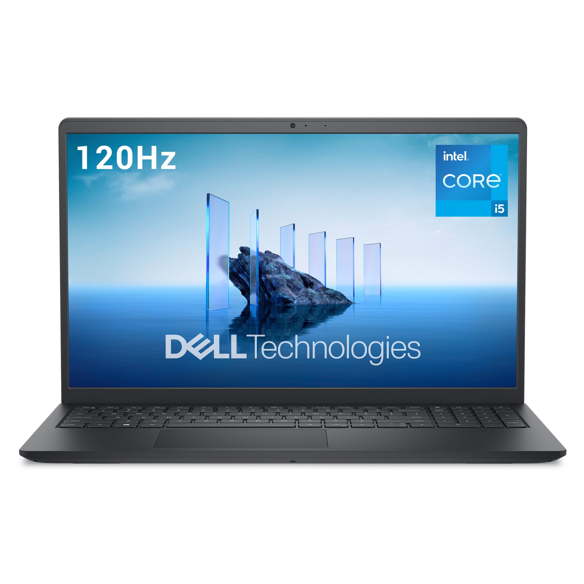 Dell 15 Laptop DC15250 15.6 Inch FHD (1920 x 1080) 120Hz, Intel Core i5-1334U, Intel UHD Graphics, 16GB DDR4 RAM, 512GB SSD, Windows 11 Home, QWERTZ Keyboard - Black