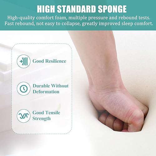 Miniatura 6 de Relleno de huecos de cama para cabecero, relleno de huecos de colchón para cama individualmatrimonialking, extensor de colchón grueso entre colchón
