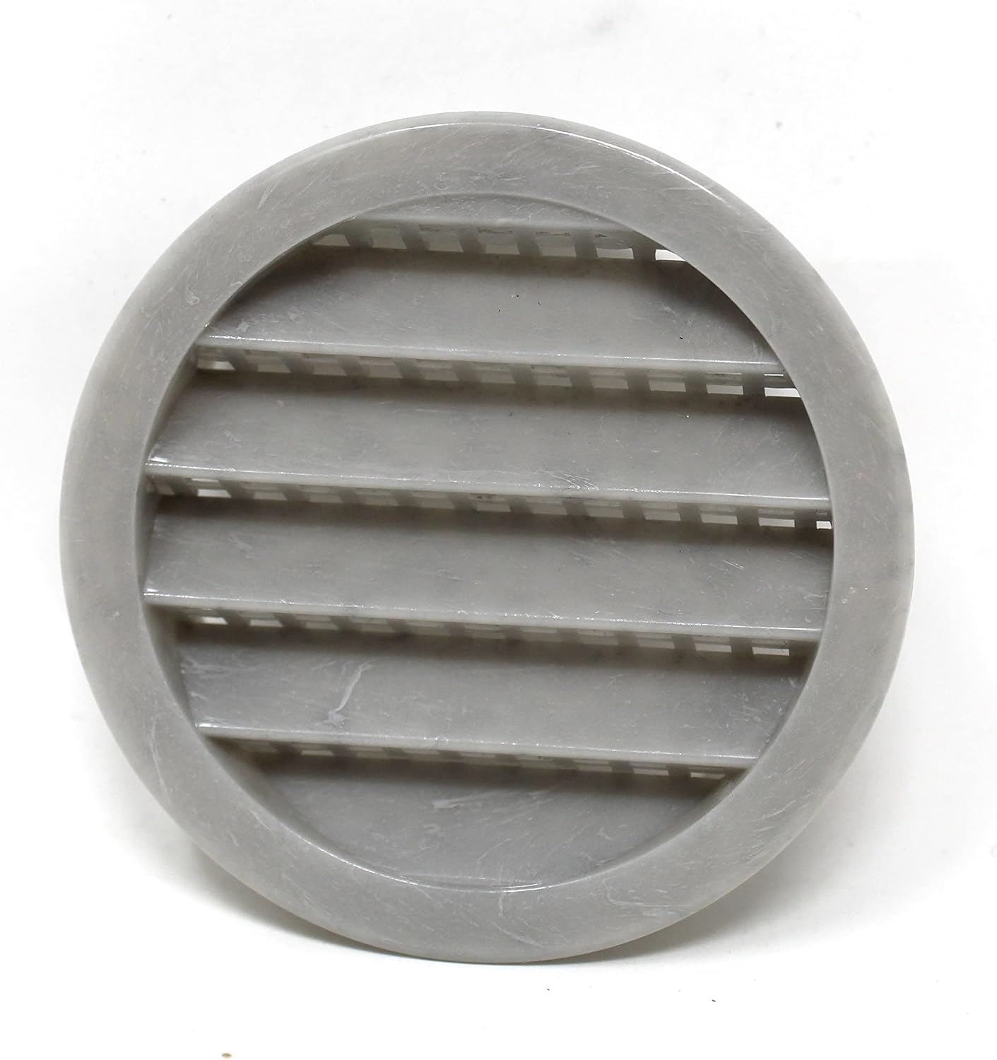 2" Round Plastic Louver Soffit Air Vent Reptile Screen Grille Cover Multiple Colors/Quantities (18, Grey)