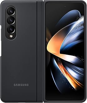 Samsung Plastic Galaxy Z Fold4 Slim Standing Cover, Protective Phone Case, Prop Up For Hands Free Viewing, Soft, Matte Surface, Us Version, Black