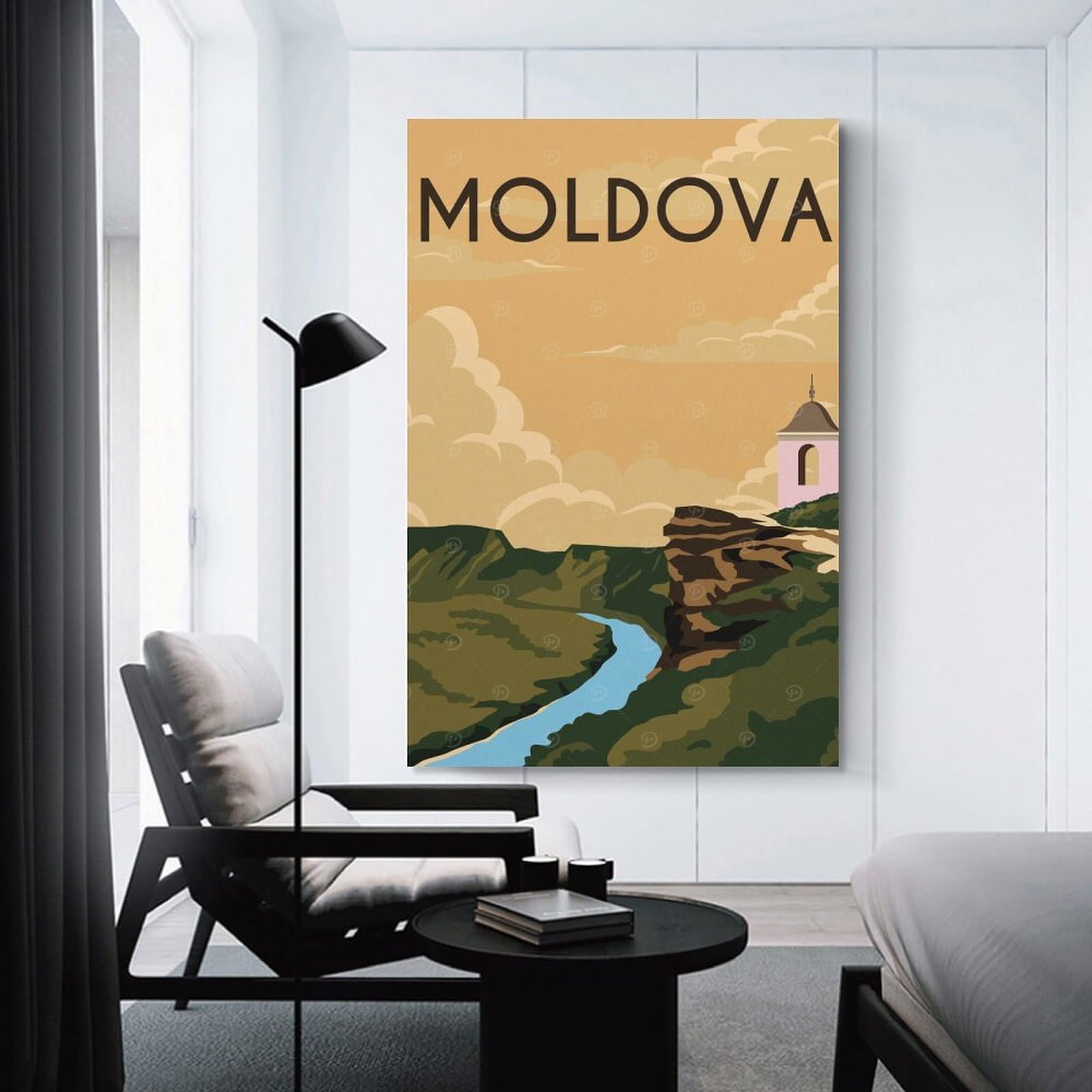 Junmoney Moldova Travel Wall Picture Print 20x30inch(50x75cm), for Picture Wall Styling in Lounge Or Bedroom, Ideal for Building A Coordinated Art Wall