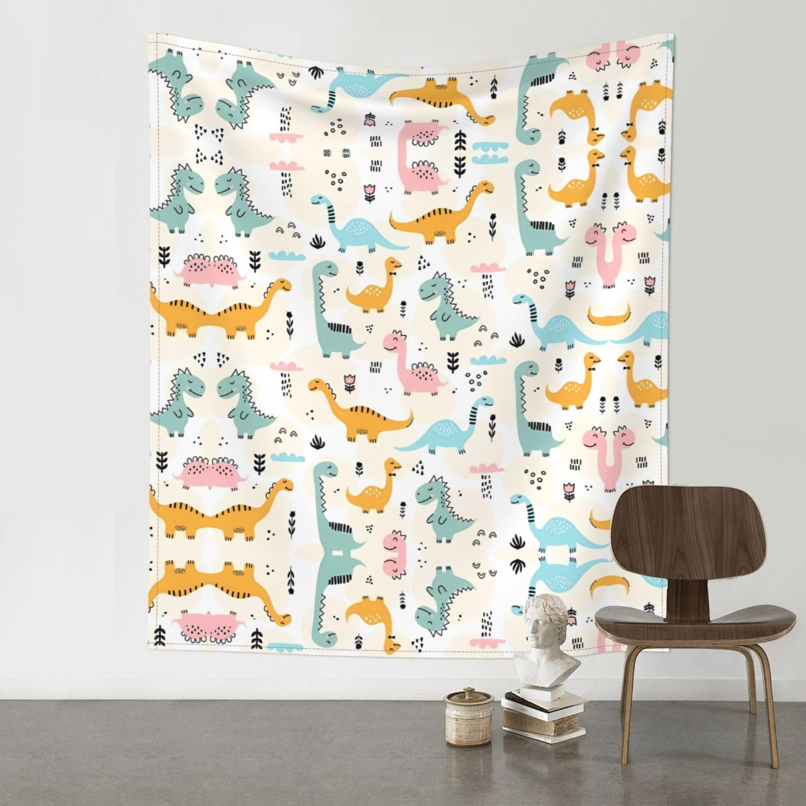 YYHWHJDE cute dinosaur Prints Wall Tapestry 60x51in - High-Grade Polyester Throw for Dorm Room Decor, Beach Blankets & Home Accent