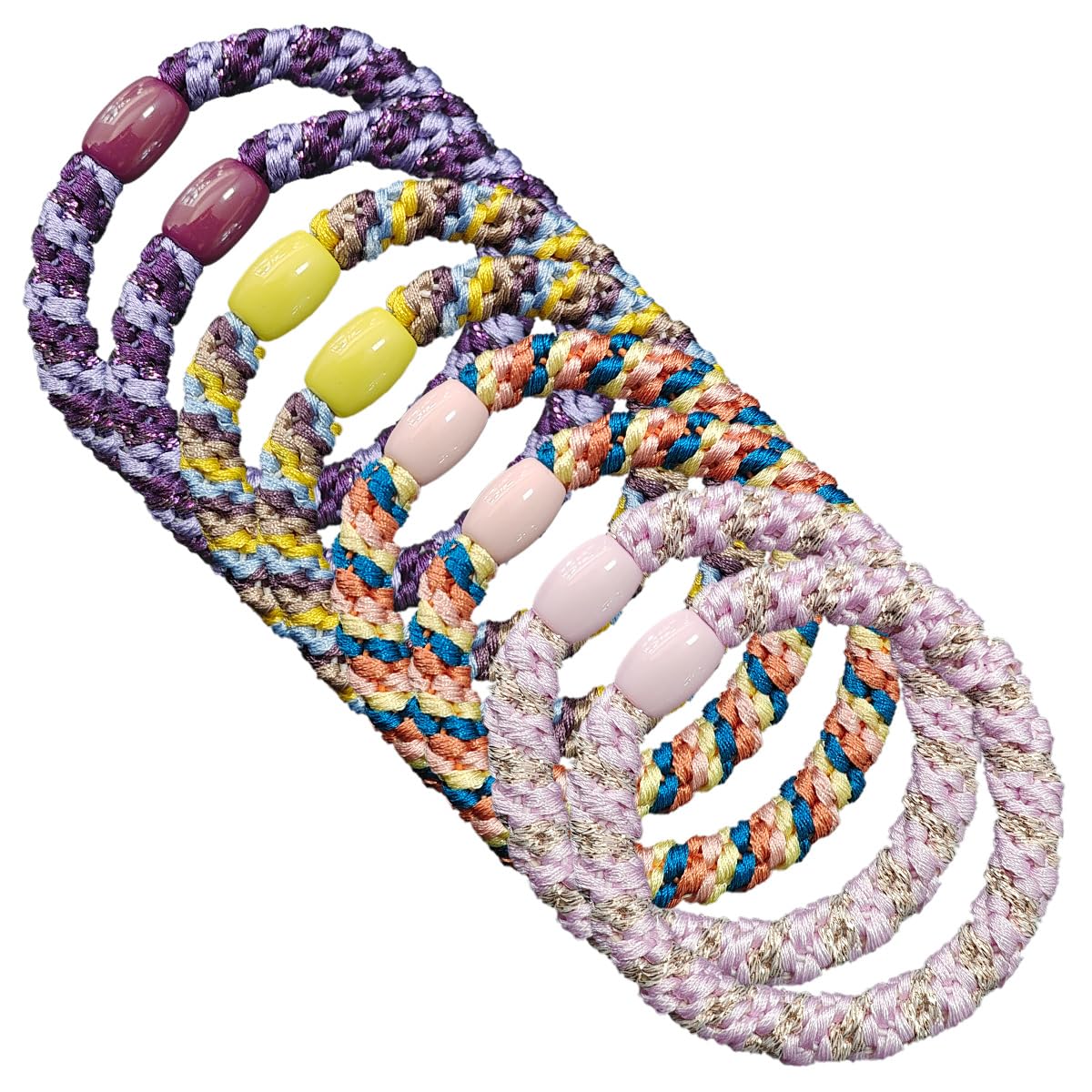 CXWLJL 8Pcs Mixed Colour Hair Ties, Elastic Hair Ties, Soft and Good Elasticity - Style 3, 8,colour mixing style3, 1 count (Pack of 8)