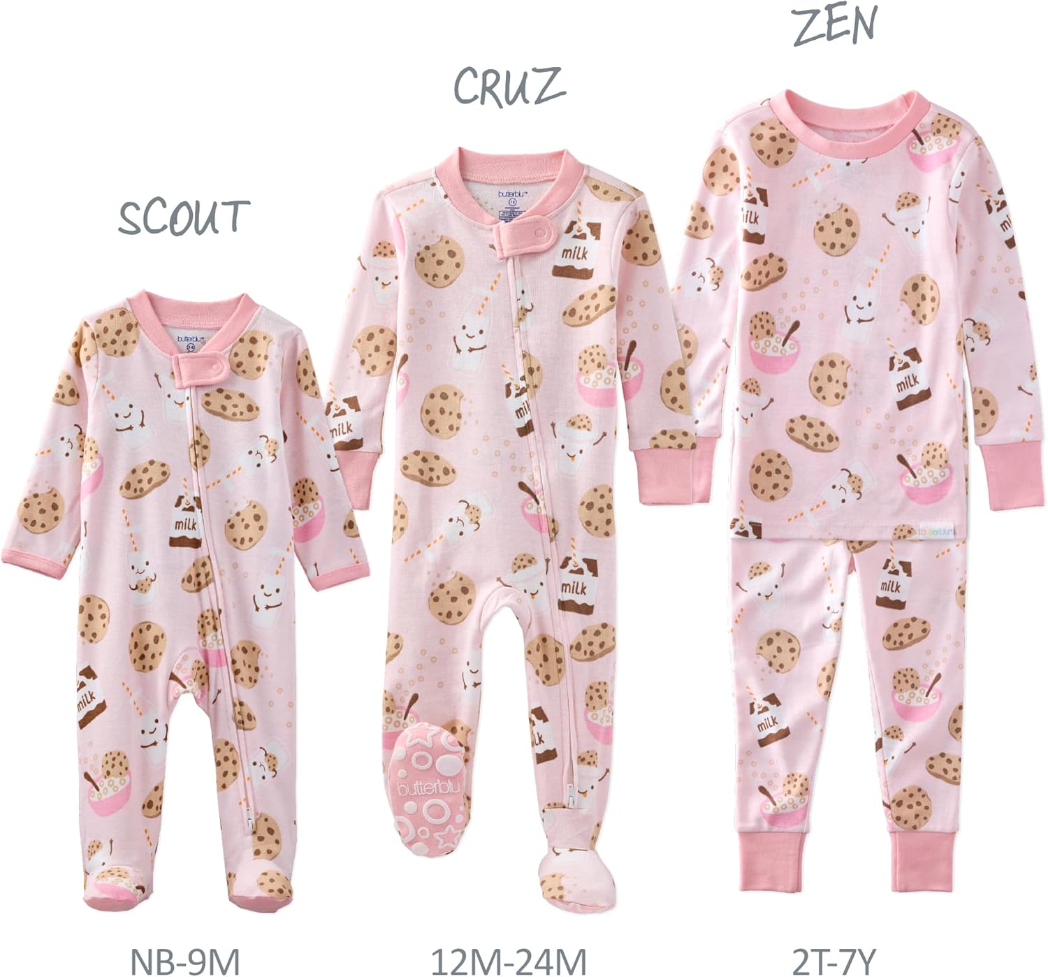 Zen Snug-fit 2-Piece Pajamas 100% Organic Cotton Long Sleeve for Girls - Image 4