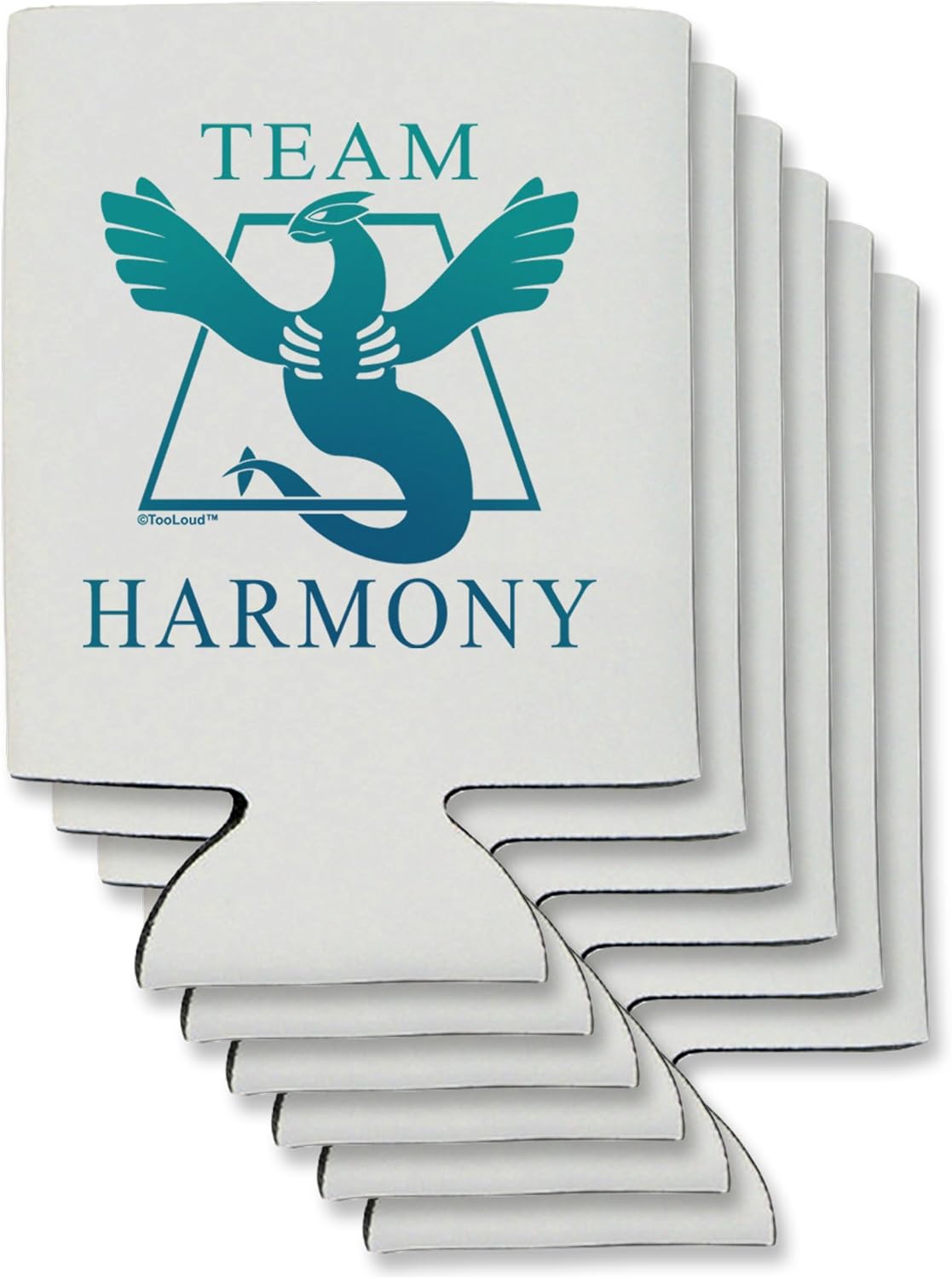 TooLoud Team Harmony Can/Bottle Insulator Coolers - 6 Pieces