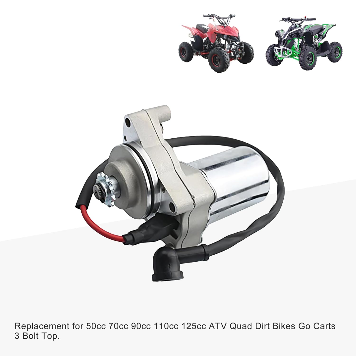 GOOFIT Electric Starter Motor Chinese Down-Mounted Engine Motor Replacement for Motorcycle ATV 50cc 70cc 90cc 110cc I St01