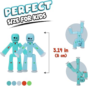 Zing Stikbot 8 Pack - Pastel Special : Collectable Figures, Create Stop Motion Animation, for Ages 4 and Up
