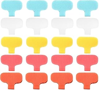 Cable Label Tags - 20 Pieces Reusable Wire Markers, Write-On Cord Identifiers, Assorted Color Labels | Wire Organization Usage for Home Office Electronics Entertainment Flexible