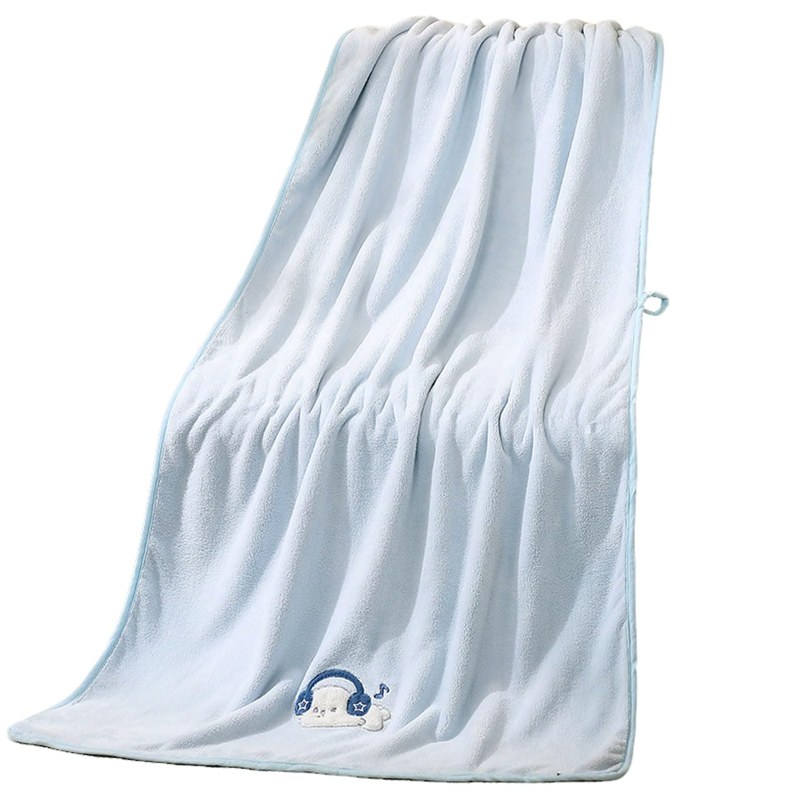 Serviette de bain en peluche brodé pour la maison et le spa quotidien
