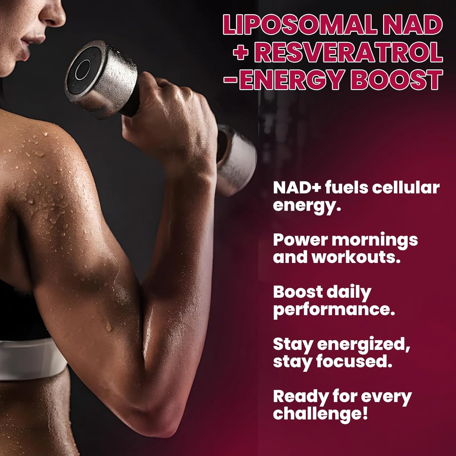 Liposomal NAD Supplement - 1200mg NAD+ Liquid Drops for Women & Men with Resveratrol, Black Pepper Extract - Support Anti-Aging, Brain & Cellular Mitochondrial Health - 2 Fl Oz, Pineapple Flavor - Image 4