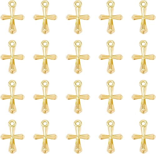 Miniatura 8 de Craftdady Dijes de cruz pequeños estilo tibetano, colgantes de cruz de plata antigua para manualidades, aretes, pulseras, collares, joyería Plata