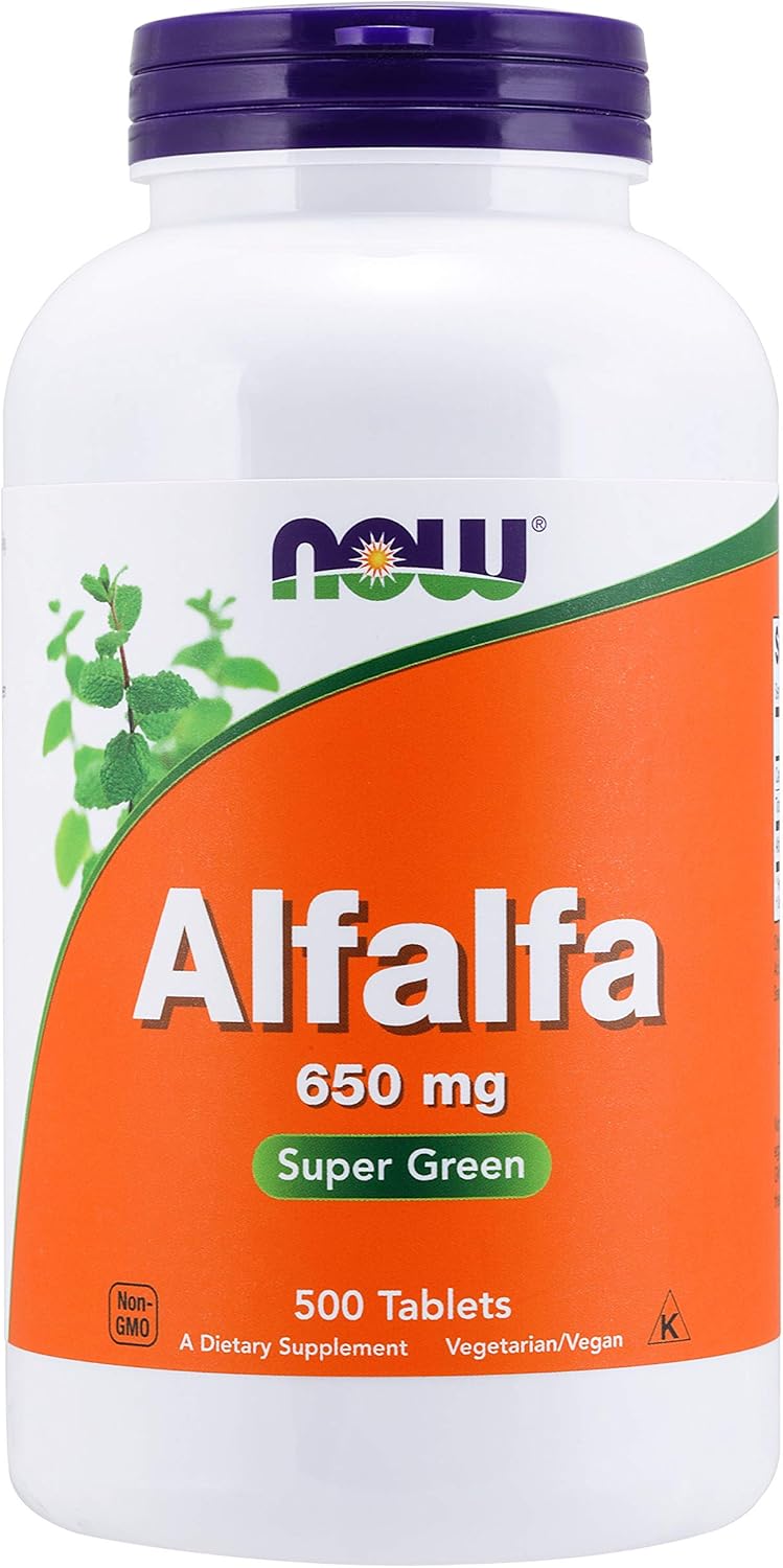 Now Foods Alfalfa 650 mg - 500 Tabs 3 Pack