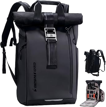 Besnfoto Camera Backpack Waterproof for Photographer DSLR Photography Bag Large with Laptop Compartment Tripod Holder for Men Hiking