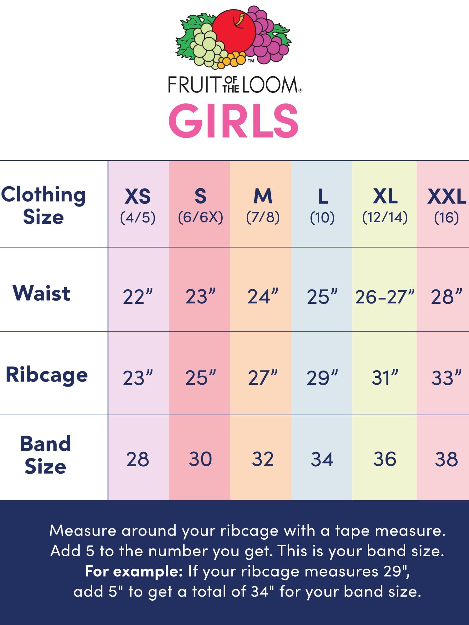 Fruit of The Loom Girls Seamless Longline Bra and Matching Boyshort Panty Set