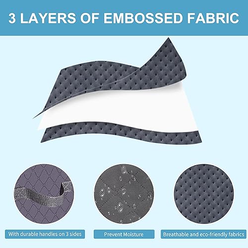 Miniatura 4 de woekwo Bolsas de almacenamiento, almacenamiento de ropa, contenedores de almacenamiento debajo de la cama con asas duraderas, contenedores de