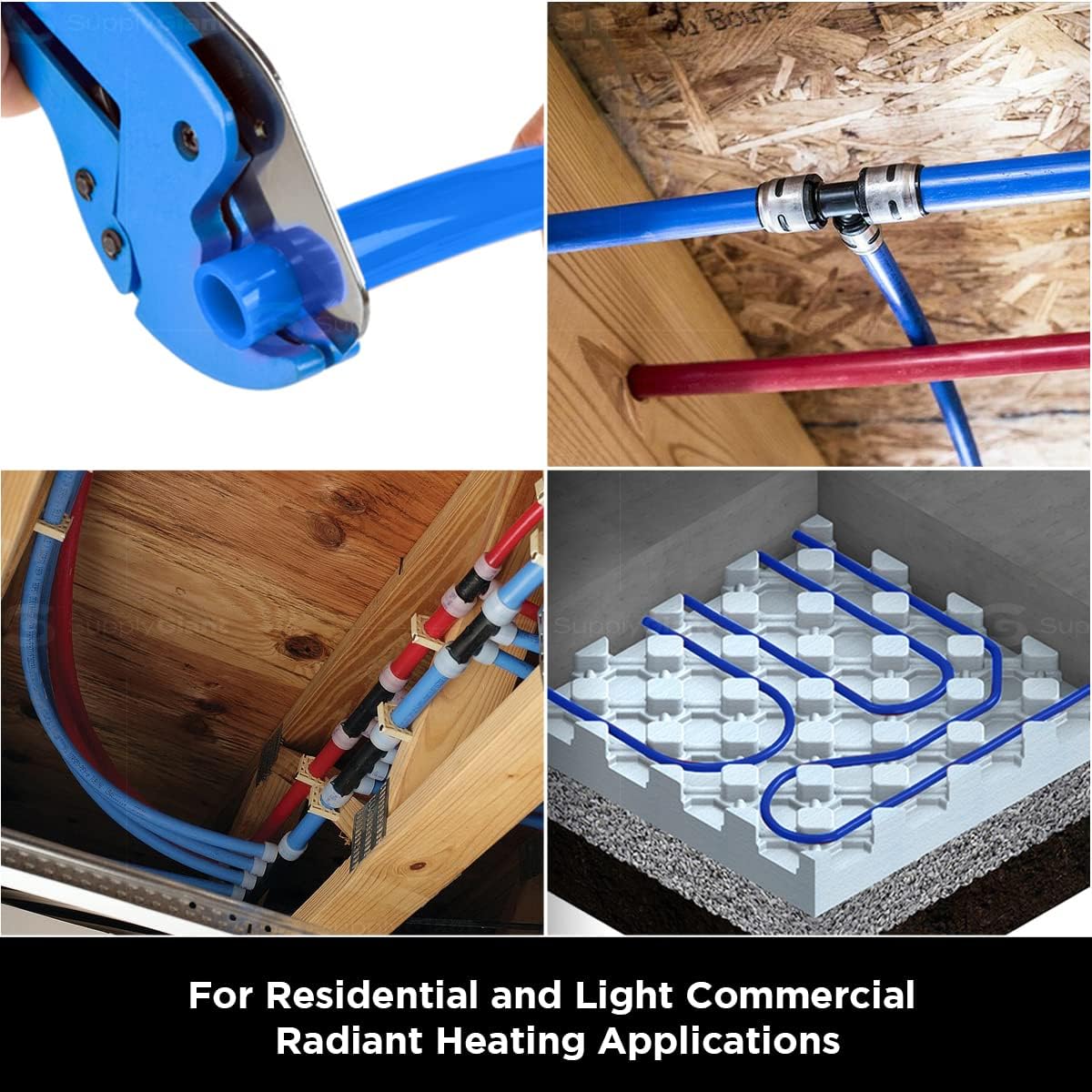 Supply Giant PEX-B Pipe 1 In x 300 Ft Blue Tubing for Cold Water Plumbing, Potable Water Line for Home Improvement, Indoor/Outdoor Use