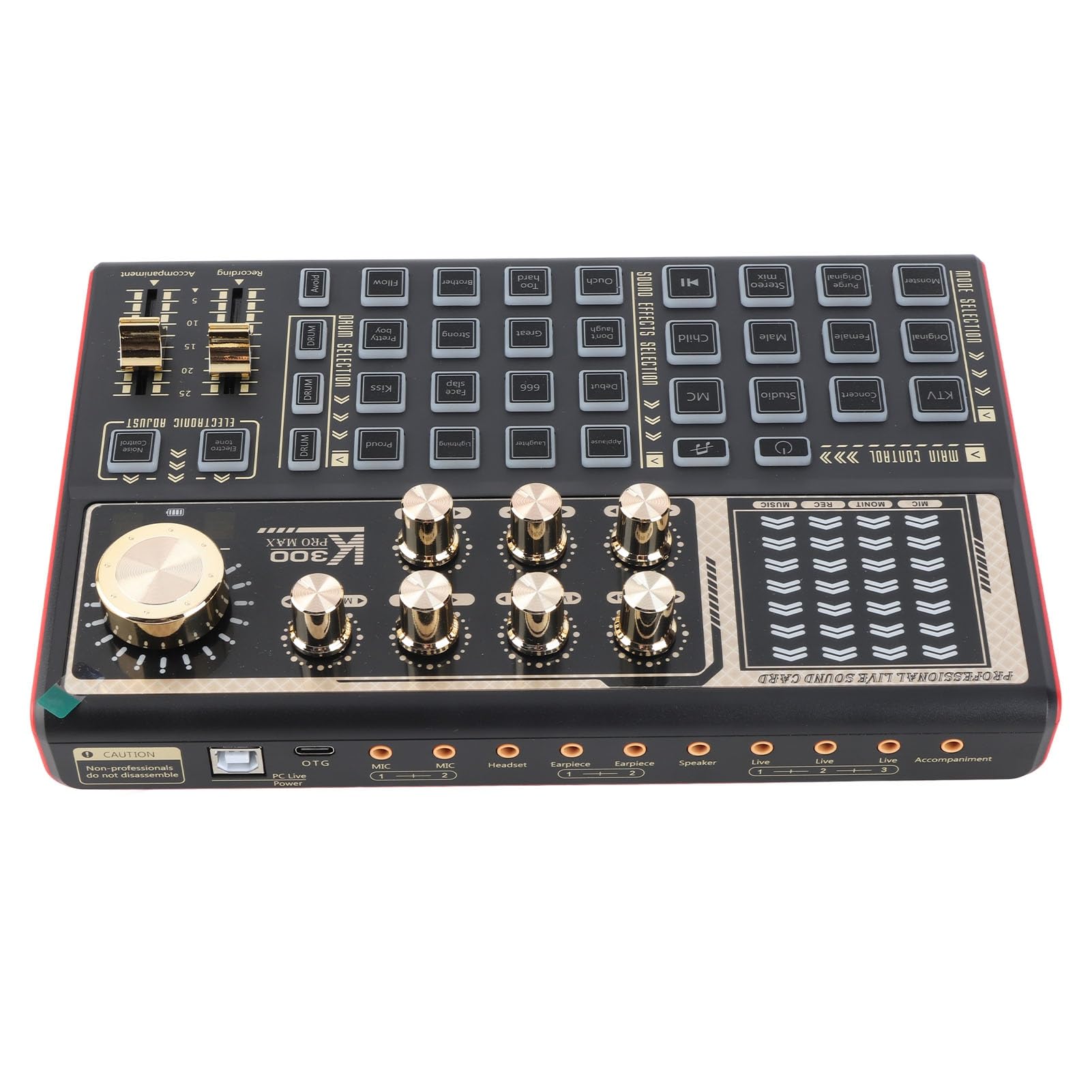 Gedourain Mixer Professionale per Scheda Audio Dal con Vocale per Streaming Live e Registrazione Scheda Audio Portatile in ABS