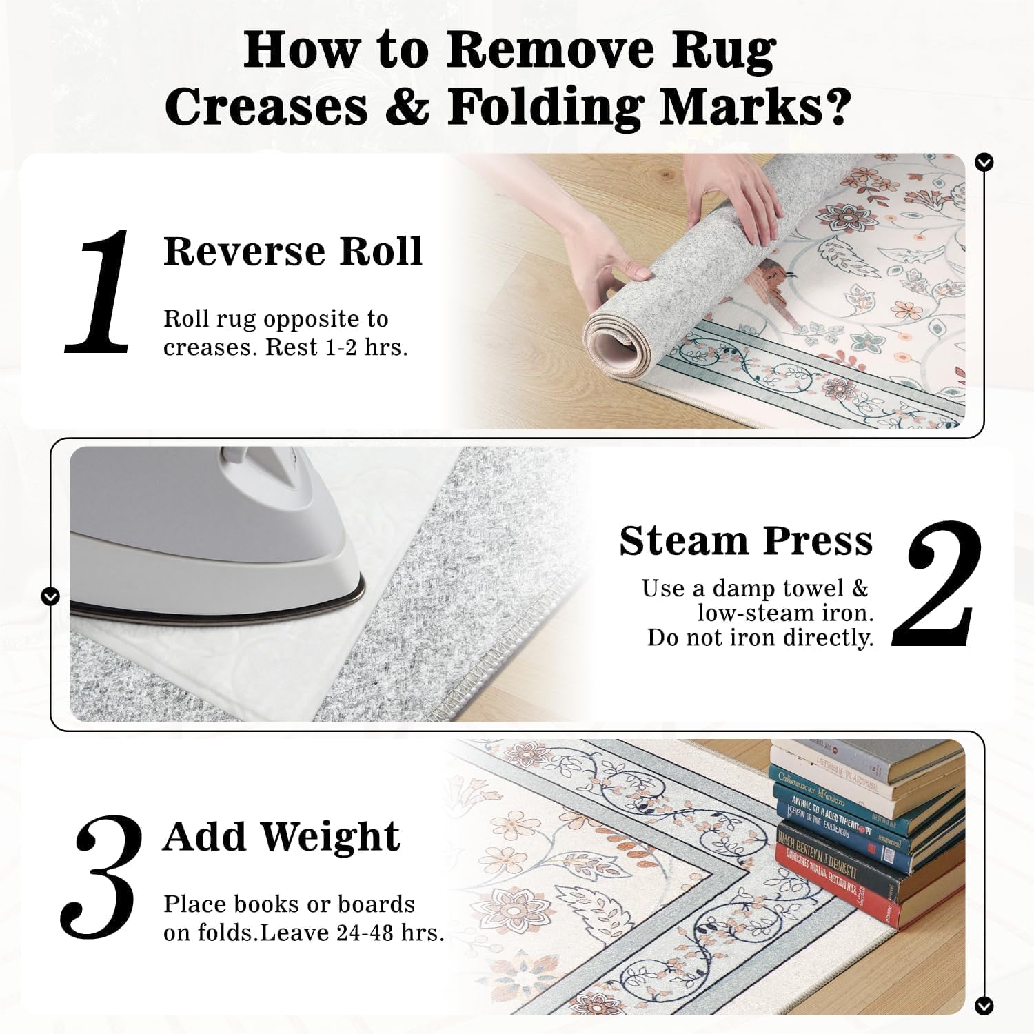 DCX Olive Green Vintage Floral Area Rug 5x7, Machine Washable Botanical Bird Rug Non Slip Soft Low Pile Carpet for Living Room, Bedroom, Reading Nook, Garden - Image 5