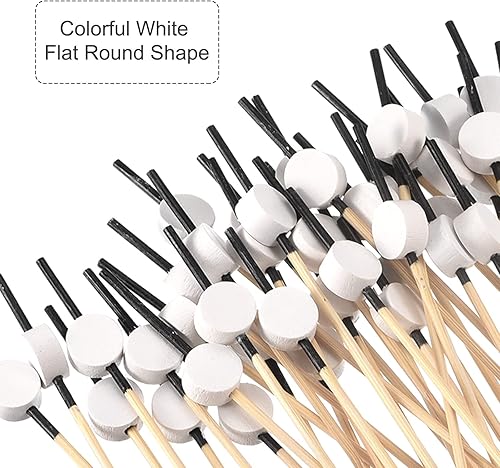 Miniatura 11 de uxcell Palillos de dientes de cóctel, 100 piezas de 4.72 pulgadas de bambú rojo plano redondo largo palo de fruta decorativo de cóctel pinchos