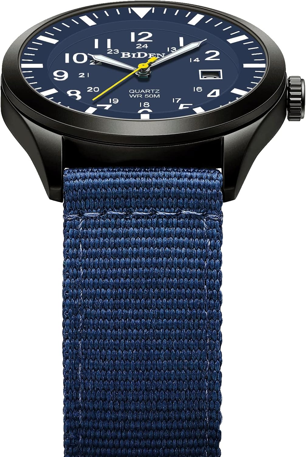 Miniatura 4 de Relojes militares para hombre, reloj militar militar de cuarzo analógico impermeable para hombre, pantalla de fecha, nailon táctico, deportes y