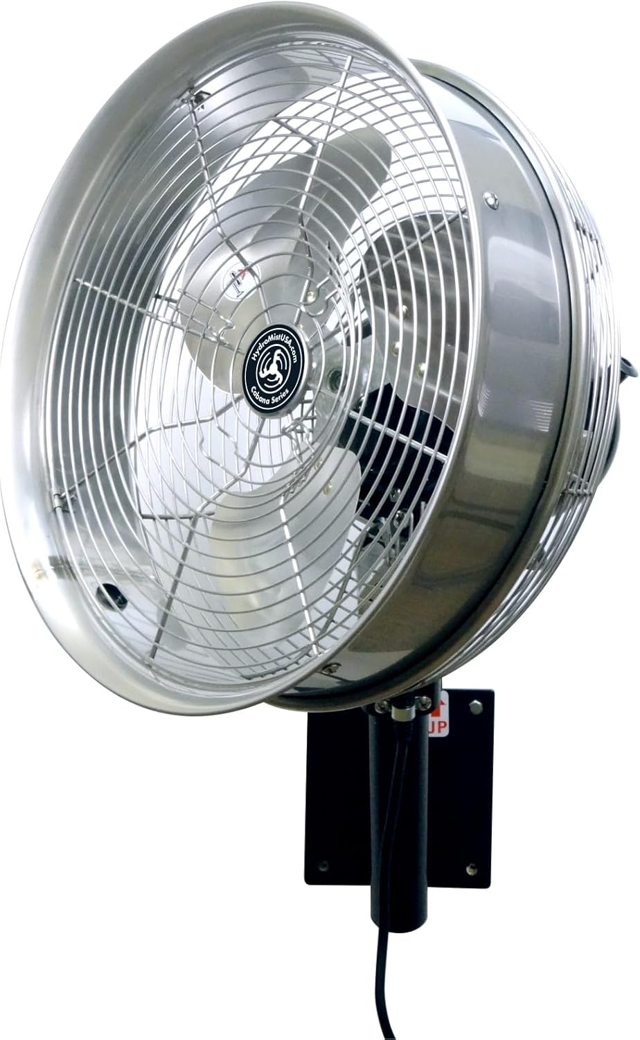 HydroMist Cabana Series Outdoor Oscillating Fan, 14" Stainless Steel