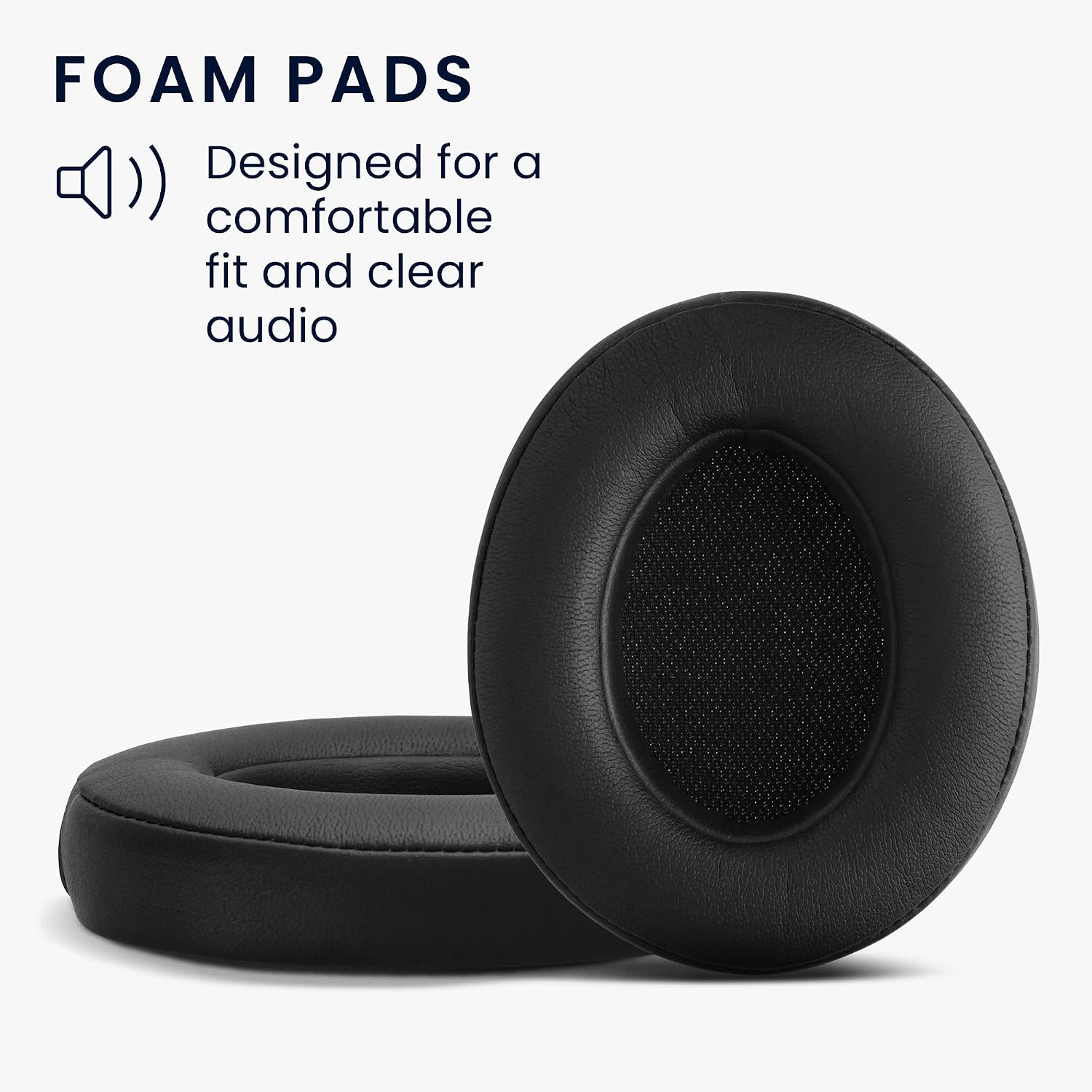 kwmobile Ear Pads Compatible with Beats Studio 2/3 Wireless Earpads - 2X Replacement for Headphones - Black