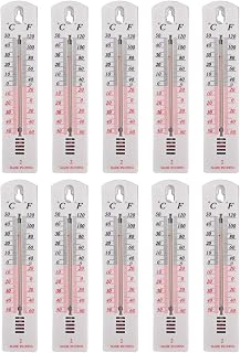 Outdoor Indoor Wall Thermomete, Temperature Humidity Gauge Meter with Celsius/Fahrenheit (℃/℉) for Patio, Garden Decor Temperature Gauge, Easy to Mount in Home Office Greenhouse(10PCS)