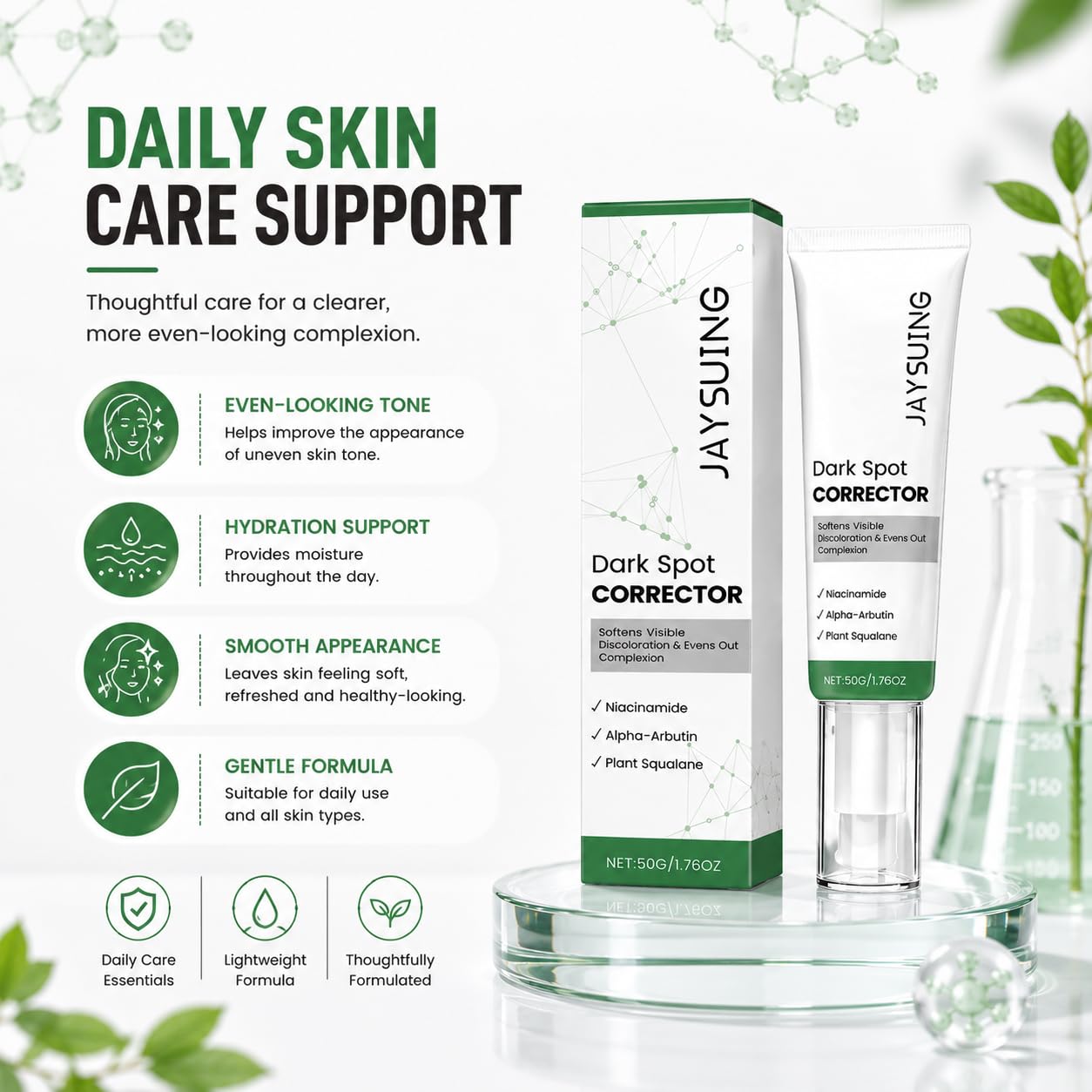 Dark Spot Corrector Cream for Face & Body, Arbutin Daily Skin Care Cream, Lightweight Moisturizer for Uneven Skin Tone, Smooth & Hydrated Skin Feel, 2 Pack
