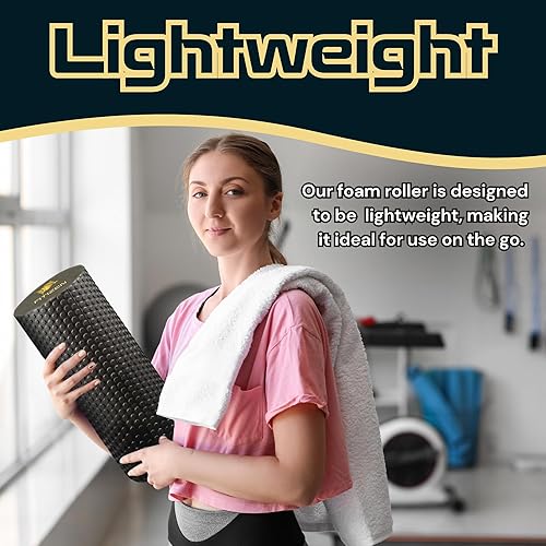 Miniatura 7 de FitNation Rodillo de espuma Rodillo muscular de espuma de alta densidad Rodillos de espuma texturizada para masaje muscular, estiramiento,