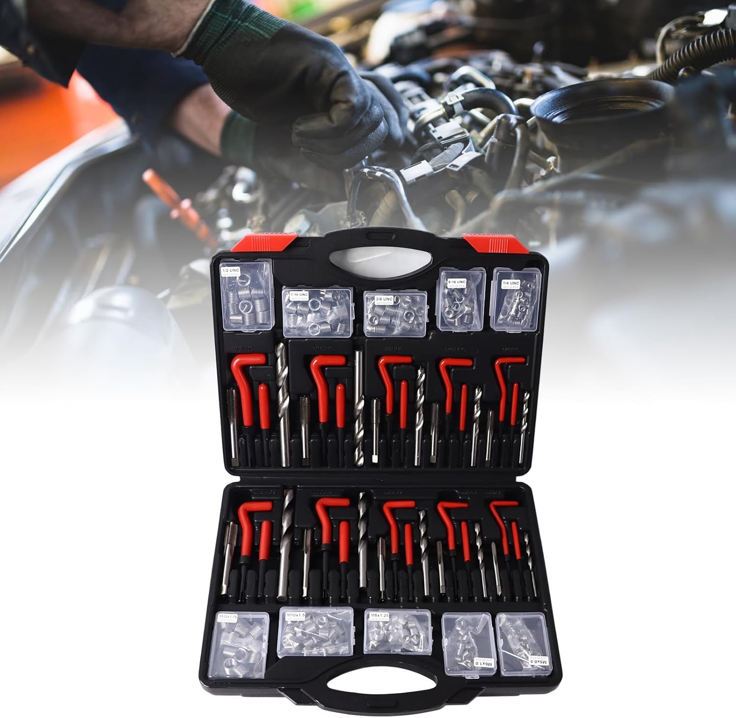 KANASI Thread Repair Tools Metric Imperial Self Tapping Inserts Drill Bit Kit Automotive Parts Switch Equipment