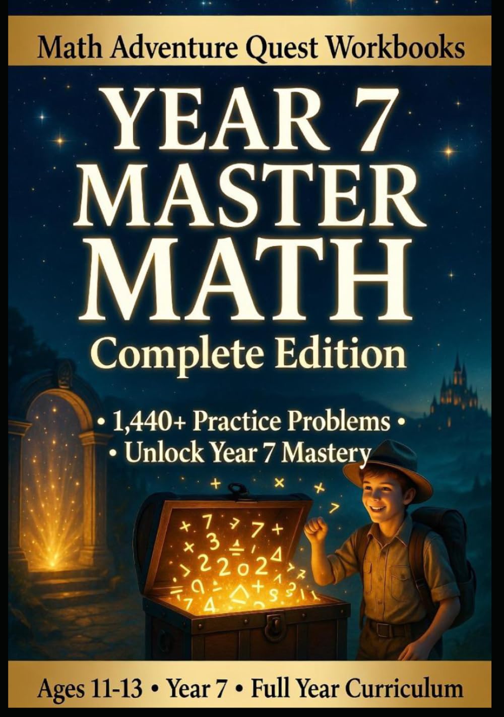 Year 7 Master Math Workbook: Complete Course with 1,400+ Practice Problems, Step-by-Step Lessons, and Full Answer Keys (Math Workbook: Step-by-Step Examples & Answer Key | Homeschool & Classroom)