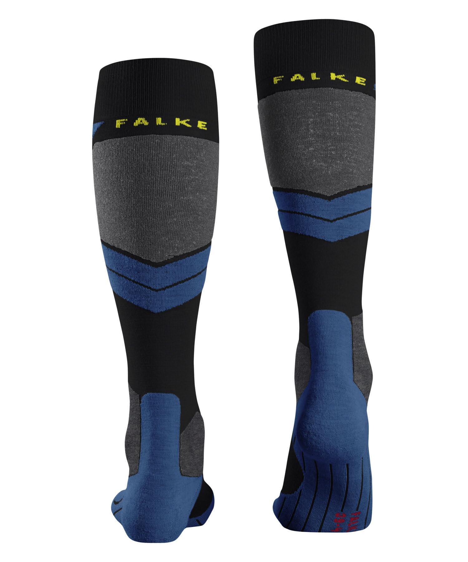 FALKE Mężczyźni Skarpety narciarskie SK4 Advanced M Kh Wełna ciepłe cienkie 1 Para, Czarny Black 3001-O, 42-43