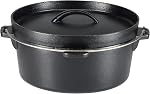 Amazon Basics Pre-Seasoned Cast Iron 5-Piece Kitchen Cookware Set, Pots and Pans