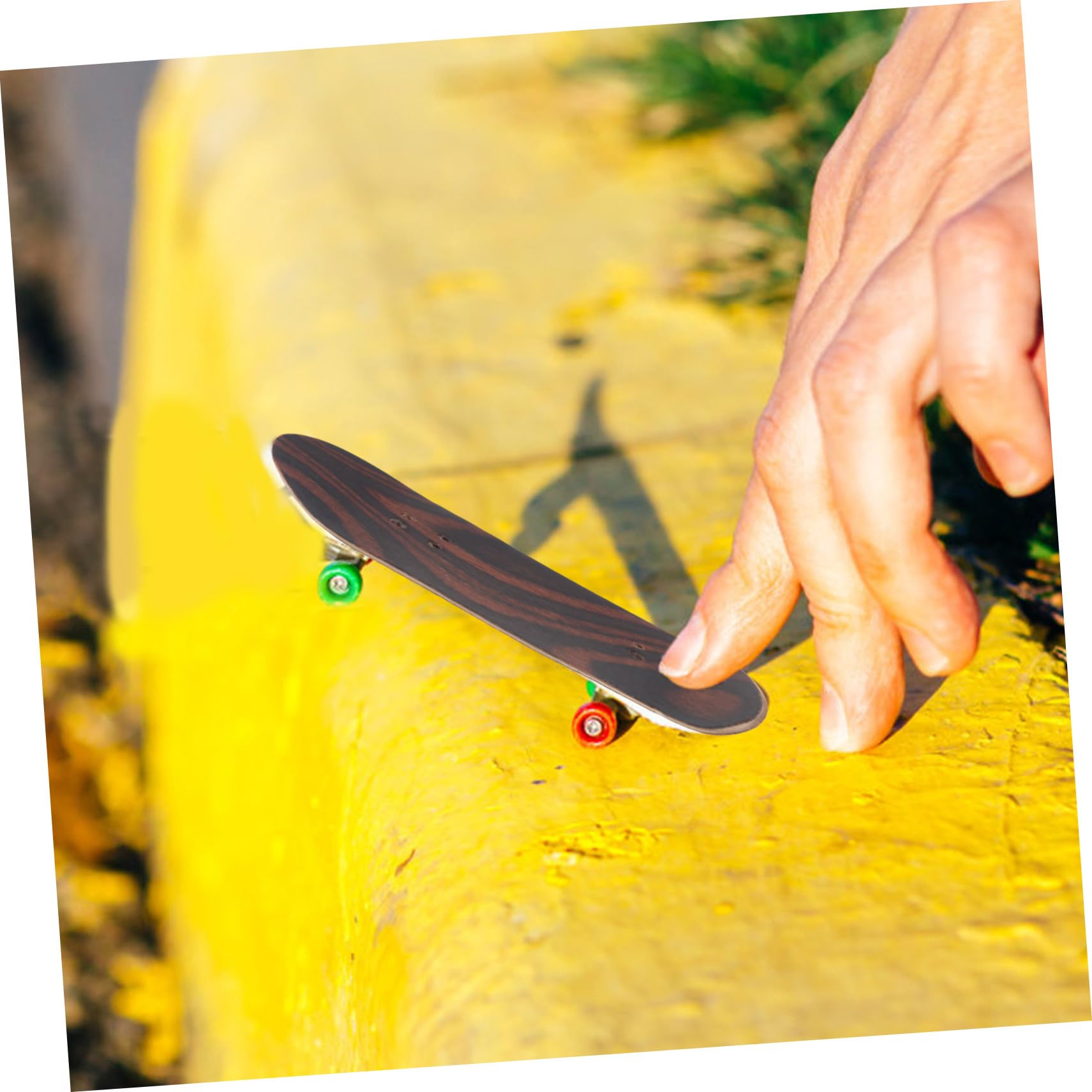 Abaodam DIY Wooden Finger Skateboard Deck Professional Replacement Smooth Surface Pre Punched for Easy Wheel Installation Blank Design for for Beginners and Pros