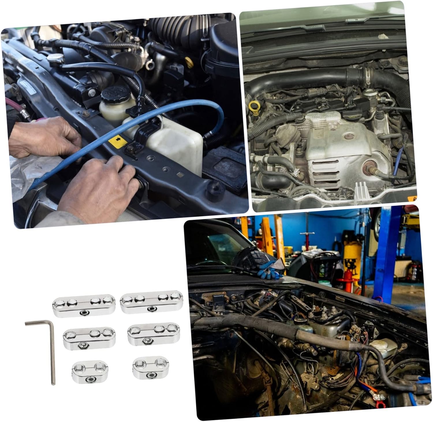 Gatuida Bs Material Spark Plug Wire Loom Easy to Adjust for Engine Wire Management