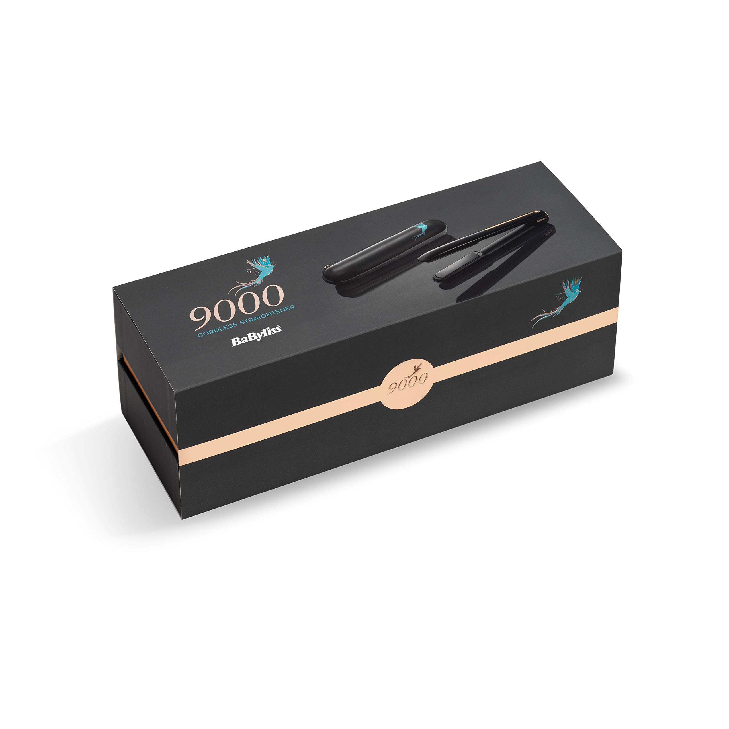 Plancha sin cable BaByliss 9000 con placas de cerámica y batería de iones de litio