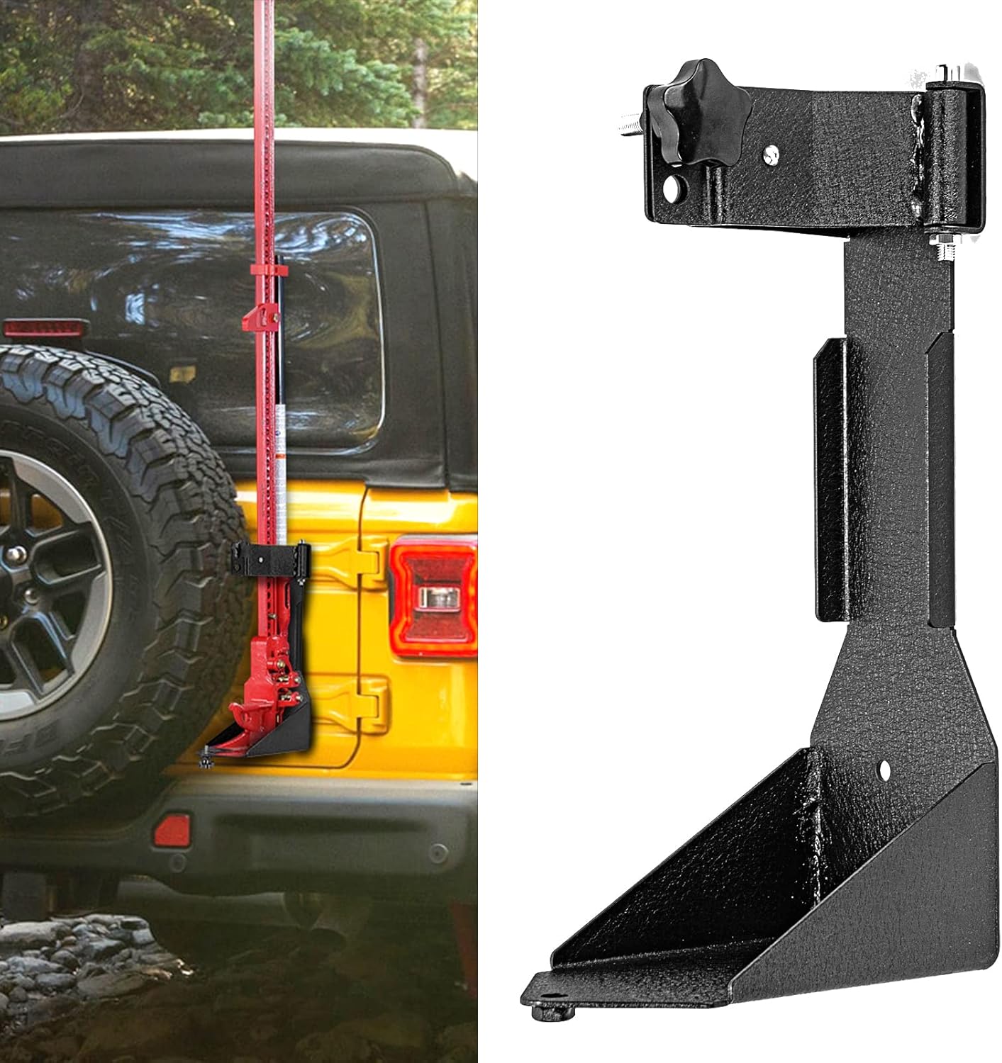 WeiSen Jack Holder Mount High Lift Jack Carrier Compatible with Jeep Wrangler JL 2018-2024