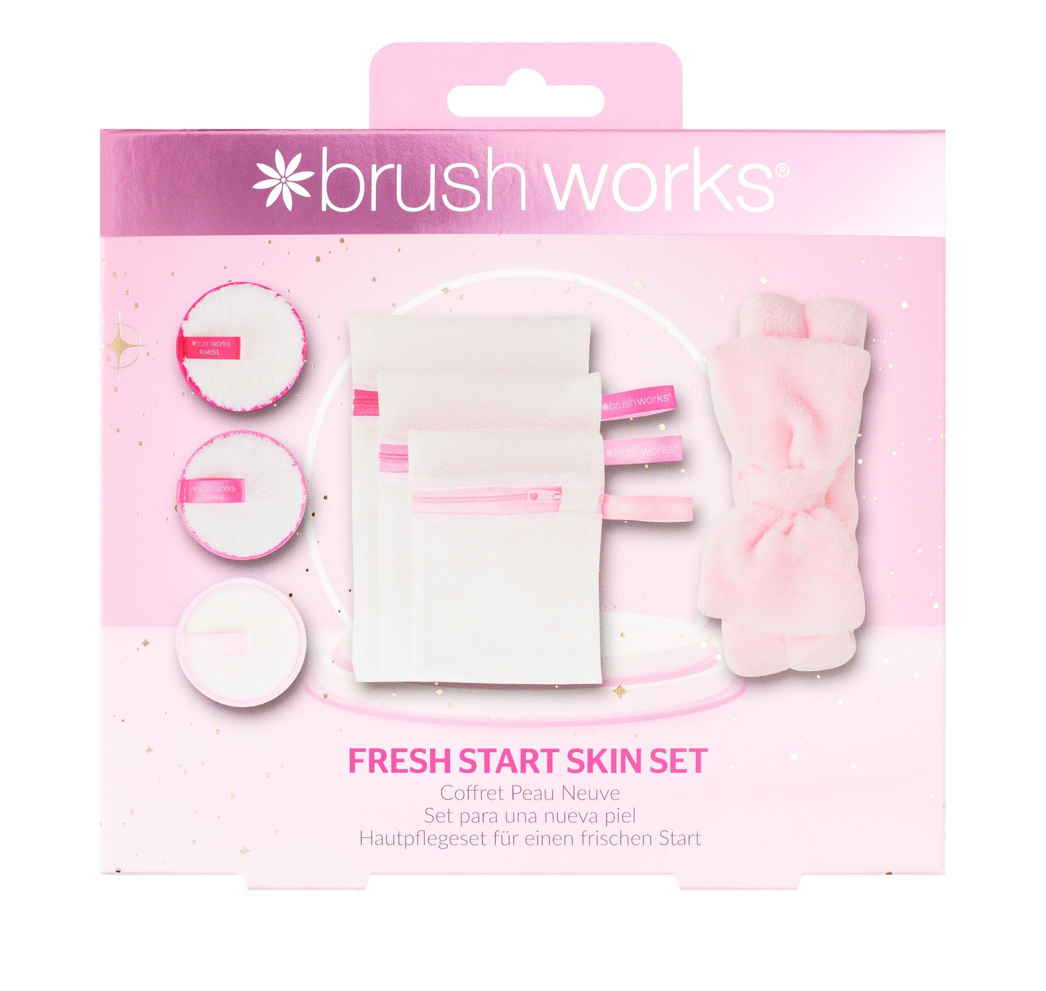 Brushworks Fresh Start Skin Set, Pink