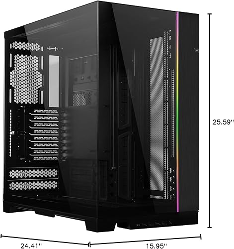 Miniatura 7 de Lian Li Dynamic EVO XL - Hasta 280mm E-ATX Placa base - Tiras de iluminación ARGB - Hasta 3X 420mm Radiador - Paneles de vidrio templado frontal